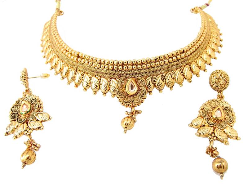 Gold plated cubic zirconia necklace sets 9blings 1125910