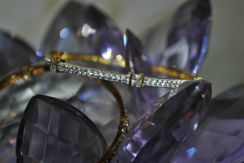 CZ Bangle With Princess Cut