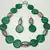 Green malachite beaded jewellery necklace sets