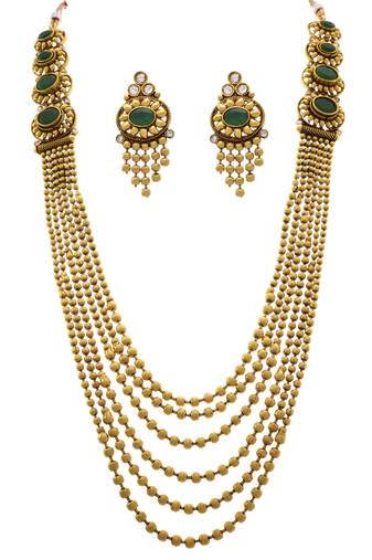Green diamond necklace set