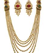 Multicolor diamond necklace set
