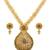 JFl - Traditional & ethnic one gram gold plated pearl string necklace set with earring for women & girls