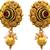 JFl - Traditional & ethnic one gram gold plated pearl string necklace set with earring for women & girls