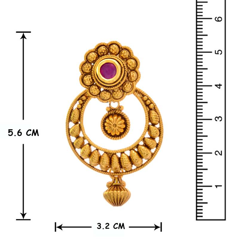 JFL - Radiant & Ravishing One Gram Gold Plated Pendant Set