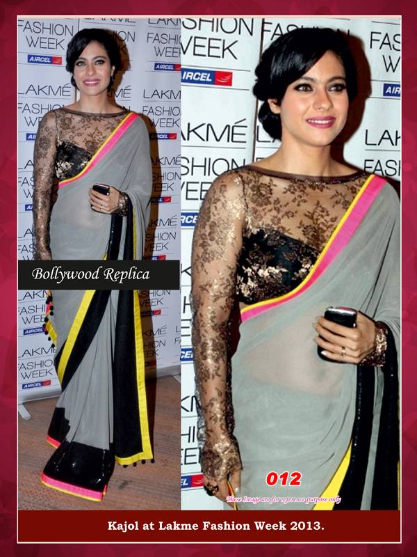 Bollywood replica Kajol Grey Saree