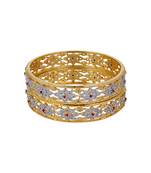 Gold Cubic Zirconia American Diamonds Bangles And Bracelets