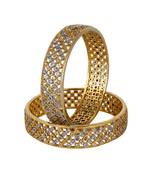 Gold Cubic Zirconia American Diamonds Bangles And Bracelets