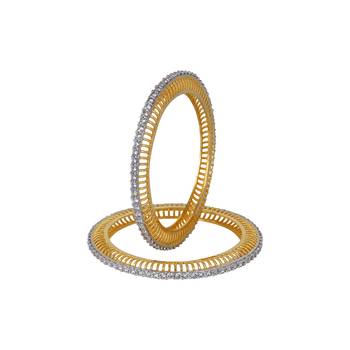 Gold Cubic Zirconia American Diamonds Bangles And Bracelets 1