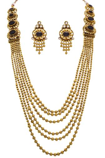Black diamond necklace set