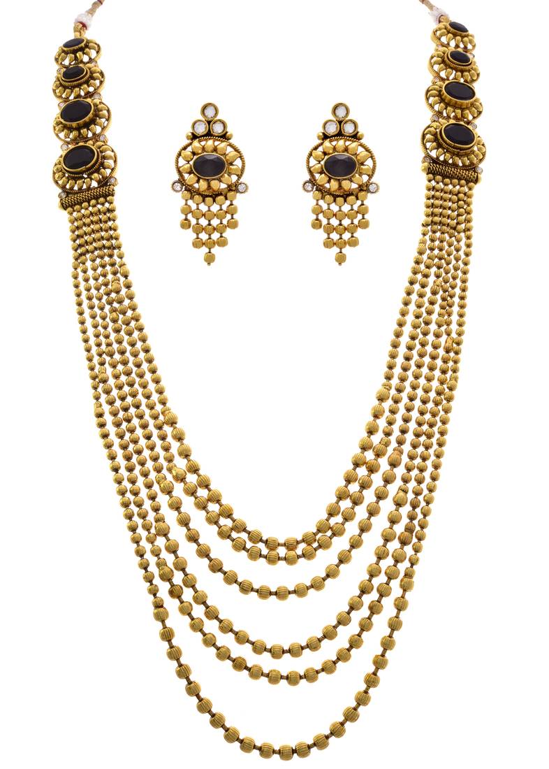 Black diamond necklace set