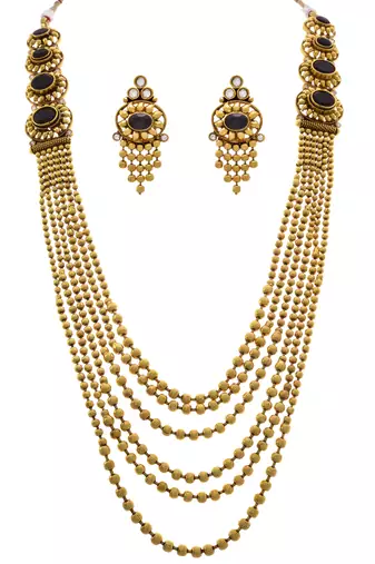 Black diamond necklace set