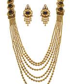 Black diamond necklace set