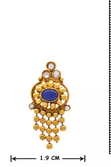 JFL - Traditional, Ethnic, Antique Multi Strand  Bead Stone & Austrian Diamond One Gram Gold Plated Long Necklace Set 