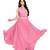 Pink georgette Plain semi stitiched party wear gowns