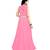 Pink georgette Plain semi stitiched party wear gowns