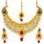 Classic gold plated american diamond necklace set for women