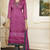 Pink embroidered chanderi unstitched salwar with dupatta