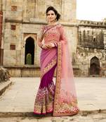 multicolor embroidered georgette saree With Blouse