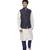 Blue plain silk kurta pyjama