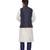 Blue plain silk kurta pyjama