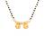 Wati Mangalsutra With Golden Flower Design Round Watis; Gold Tone