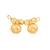 Wati Mangalsutra With Golden Flower Design Round Watis; Gold Tone