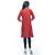 Red cotton printed stitched kurti