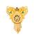 Double Chain Mangalsutra With Pear Shaped Pendant; Flower Design