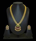 Multicolor traditional long necklace set partywear bridal