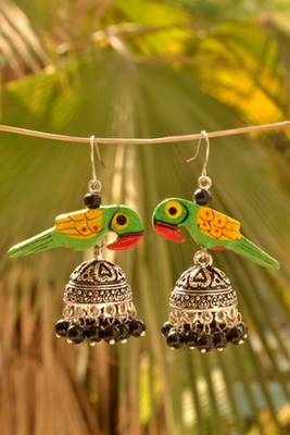 Pretty jodha handpainted dangler earrings 1