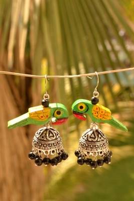 Pretty jodha handpainted dangler earrings 2