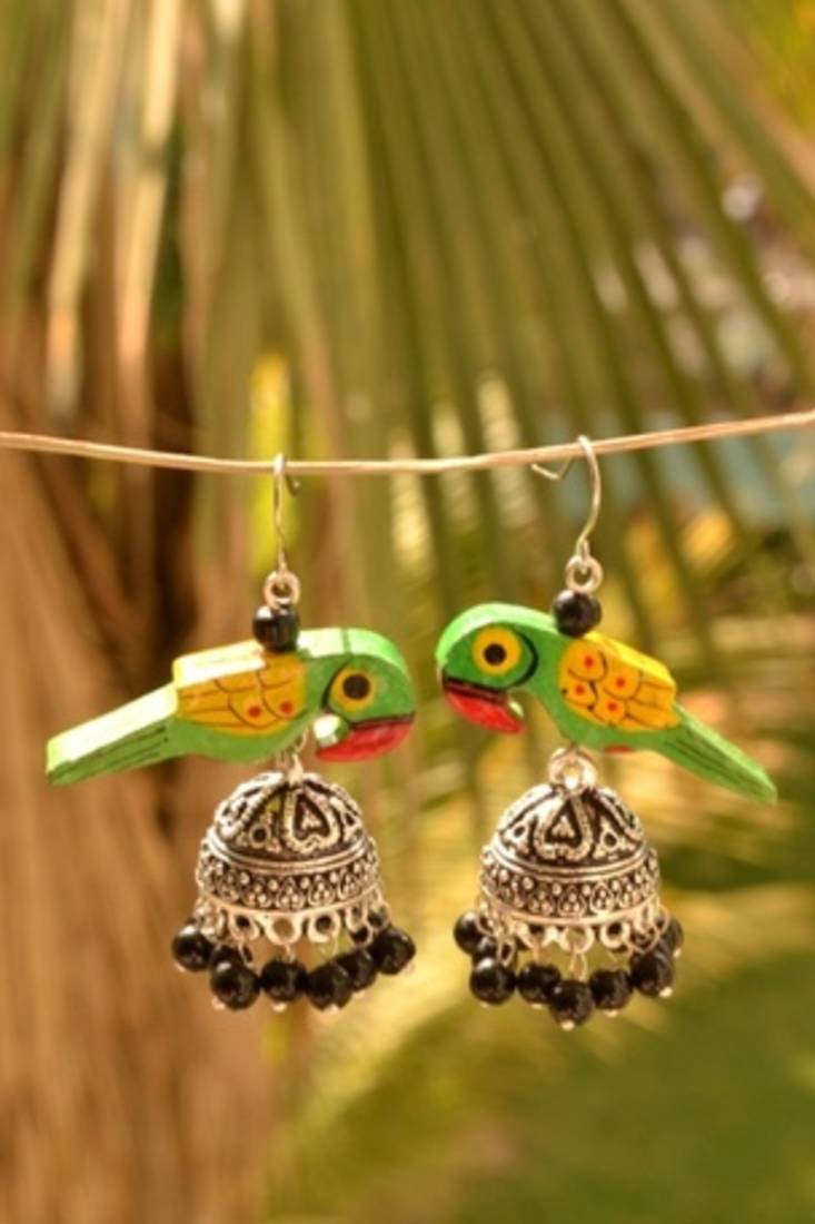 Pretty jodha handpainted dangler earrings