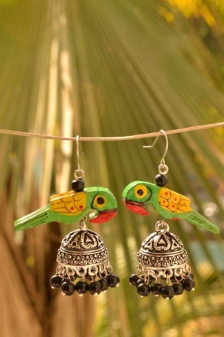 Pretty jodha handpainted dangler earrings