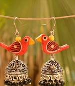 Pretty parrot jhumka earrings