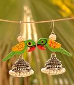 Pretty parrot jhumka earrings
