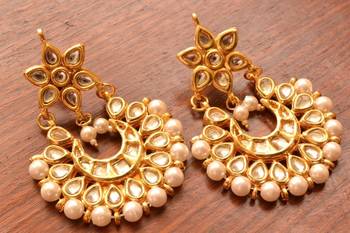 Kundan polki embellished earrings 3