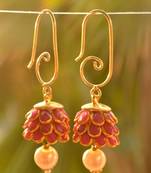 Pretty embellished jhumka earrings