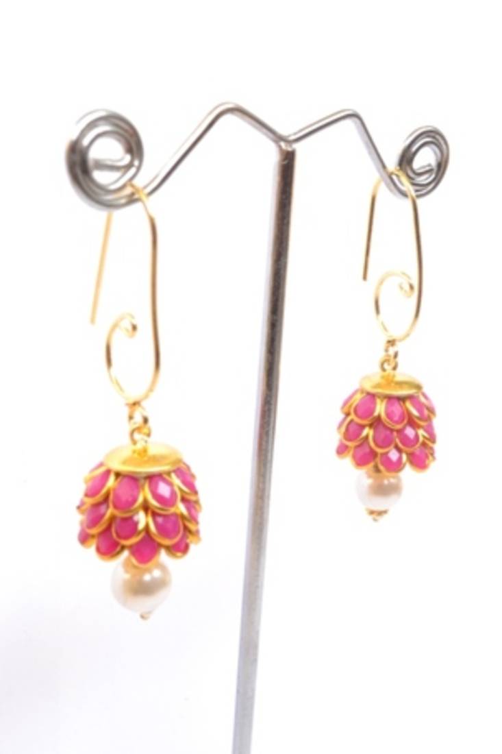 Pretty embellished jhumka earrings