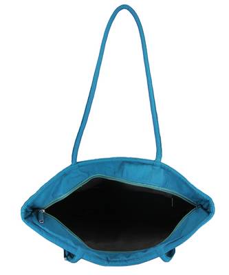 Womens Cottage Blue Cotton Full Patch Work Bag 5