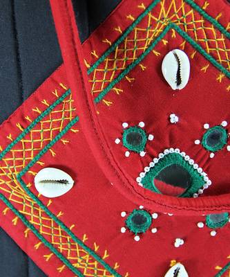 Womens Cottage Black Cotton Kawadi Patch Work Bag 4