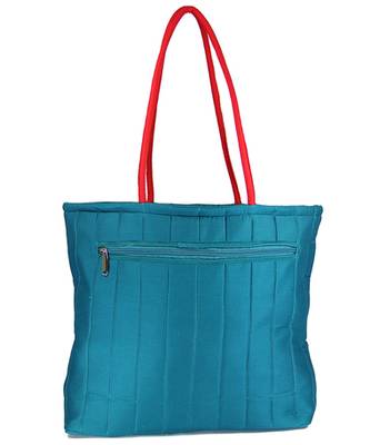 Womens Cottage Blue Cotton Kawadi Patch Work Bag 2