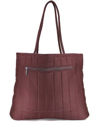 Womens Cottage Brown Cotton Border Patch Work Bag 2