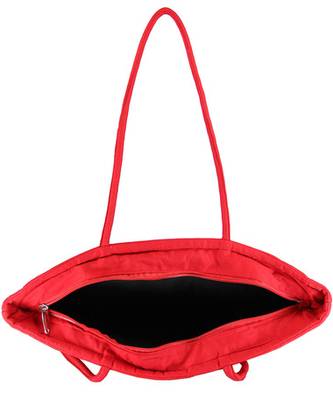 Womens Cottage Red Cotton Border Patch Work Bag 5
