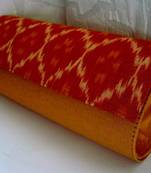 Orange Ikat Clutch