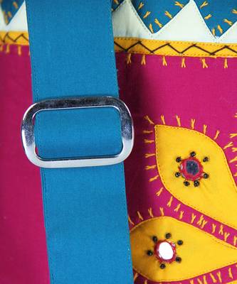 Womens Cottage Fuchsia Cotton Patch Work Collage Bag 2