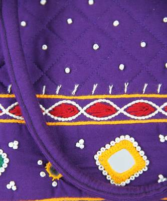 Womens Cottage Purple Cotton Patch Work Square Bag 3