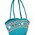 Womens Cottage Blue Cotton Patch Work Purse