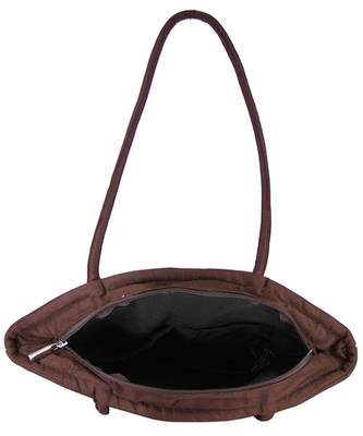 Womens Cottage Brown Cotton Patch Work Purse 4