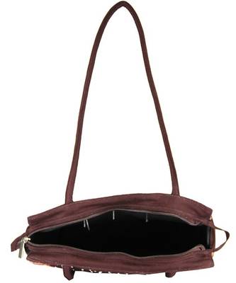 Womens Cottage Brown Cotton Patch Work Round Purse 4