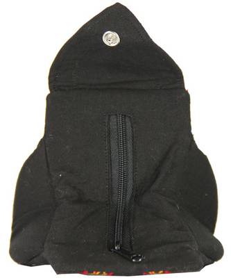 Womens Cottage Black Cotton Samosa Purse 3